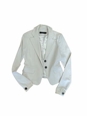 Women’s Cream Single-Breasted Tailored Blazer